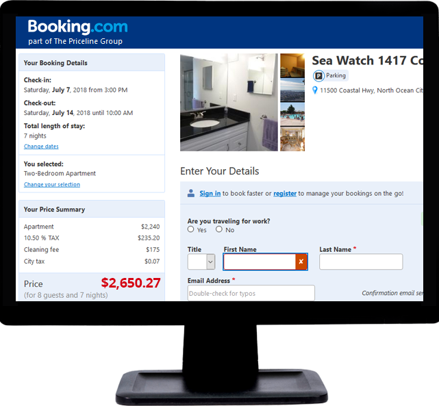 booking an ocean city md rental online